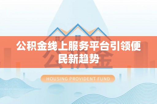 新野公积金线上服务平台引领便民新趋势