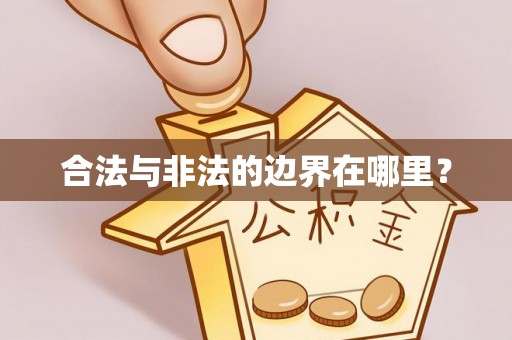 新野合法与非法的边界在哪里？