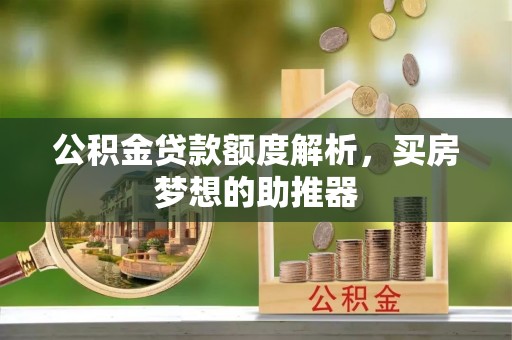 新野公积金贷款额度解析，买房梦想的助推器