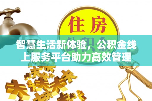 新野智慧生活新体验，公积金线上服务平台助力高效管理