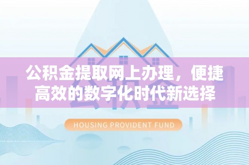 新野公积金提取网上办理，便捷高效的数字化时代新选择