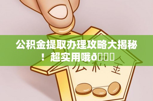 新野公积金提取办理攻略大揭秘！超实用哦😉