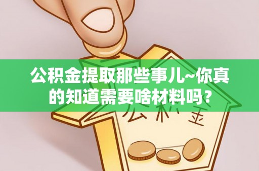 新野公积金提取那些事儿~你真的知道需要啥材料吗？