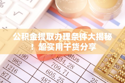 新野公积金提取办理条件大揭秘！超实用干货分享