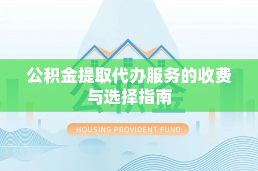 新野公积金提取代办服务的收费与选择指南